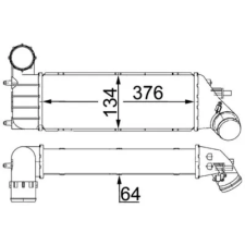 Mahle töltőlevegő-hűtő CI 23 000S autóalkatrész