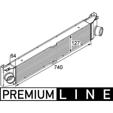 Mahle töltőlevegő-hűtő MAHLE CI 158 000P autóalkatrész