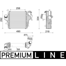 Mahle töltőlevegő-hűtő MAHLE CI 637 000P autóalkatrész