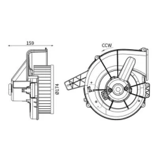 Mahle Utastér-ventilátor AB 18 000S autóalkatrész