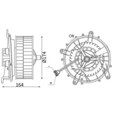 Mahle Utastér-ventilátor AB 56 000S autóalkatrész