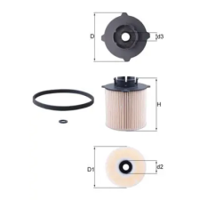Mahle Üzemanyagszűrő KX 265D autóalkatrész
