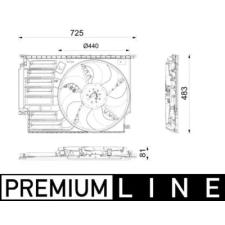 Mahle ventilátor, motorhűtés CFF 669 000P autóalkatrész