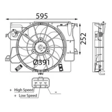 Mahle ventilátor, motorhűtés CFF 740 000S autóalkatrész
