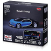 Maisto Die-Cast Metal 1:41 Bugatti Chiron, világítás, kék-fekete, 2,4 GHz, USB, XTR