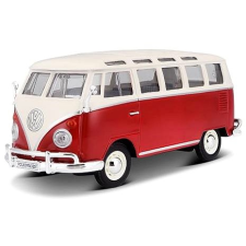 Maisto Volkswagen Van Samba, fehér/piros makett