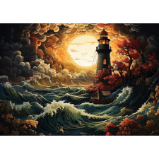 Maják v Vihar Puzzle 1500 Darab puzzle, kirakós