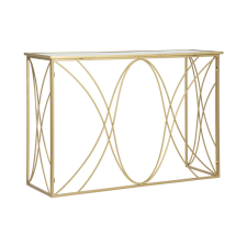  MAJIDA II fehér és arany vas konzolasztal bútor