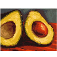 Makana Lédús avokádó (Van Gogh) - Számfestő készlet, kerettel (30x40 cm) kreatív és készségfejlesztő
