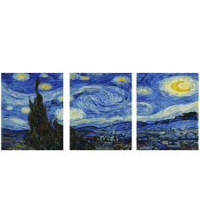 Makana Vincent Van Gogh csillagos éjszakája - Számfestő készlet, többrészes, kerettel (50x120 cm) kreatív és készségfejlesztő