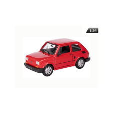  Makett autó, 01:34, PRL Fiat 126p piros. autópálya és játékautó