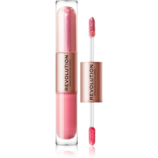 Makeup Revolution Double Up folyékony szemhéjfesték 2 az 1-ben árnyalat Blissful Pink 2x2,2 ml szemhéjpúder