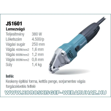  Makita JS1601 Lemezvágó hegesztés