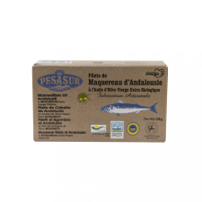 Makréla filé bio extraszűz oliva olajban dobozban 120 g konzerv