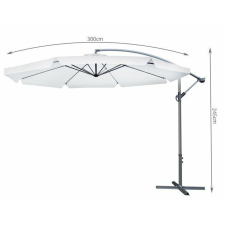 Malatec Banános Napernyő - Fehér - 300 cm kerti bútor
