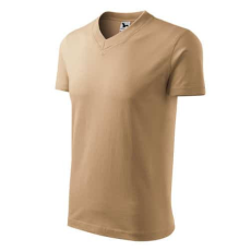 Malfini 102 Malfini V Nyakú unisex póló homok