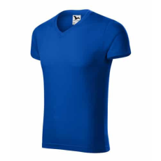 Malfini 146 Malfini Slim Fit V Nyakú férfi póló Királykék