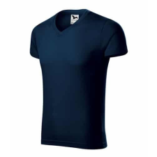 Malfini 146 Malfini Slim Fit V Nyakú férfi póló tengerészkék - XL munkaruha