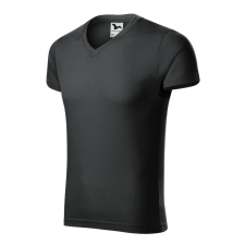 Malfini 146 Slim Fit V-neck férfi póló ébenszürke színben munkaruha