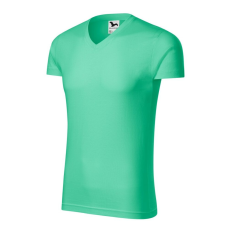 Malfini 146 Slim Fit V-neck férfi póló menta színben