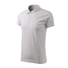 Malfini 202 Malfini Single J. Férfi galléros póló világosszürke melírozott - 2XL munkaruha