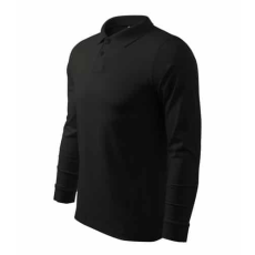 Malfini 211 Malfini Single J. LS galléros férfi póló Fekete - XL