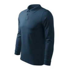 Malfini 211 Malfini Single J. LS galléros férfi póló tengerészkék - M munkaruha