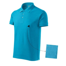 Malfini 212 Malfini Cotton galléros férfi póló türkiz - M munkaruha