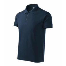 Malfini 215 Malfini Cotton Heavy férfi galléros póló tengerészkék - M