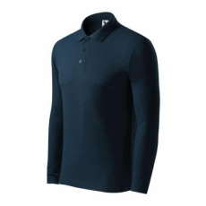 Malfini 221 Malfini Pique Polo LS galléros férfi póló tengerészkék - M