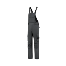 MALFINI, a.s. Bib & Brace Twill Cordura kantáros munkanadrág unisex sötétszürke 44