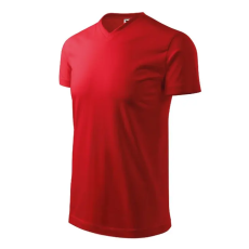 MALFINI, a.s. Heavy V-neck póló unisex piros S