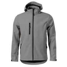 MALFINI, a.s. Performance softshell kabát férfi sötétszürke melírozott 4XL férfi kabát, dzseki