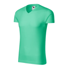 MALFINI, a.s. Slim Fit V-neck póló férfi menta 3XL