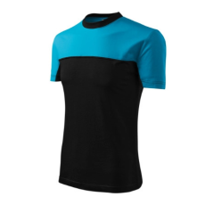Malfini ADL109 COLORMIX Póló (türkizkék/fekete, XL) Malfini