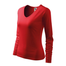 Malfini ADL127 ELEGANCE V-nyakú Női póló (piros, XL) Malfini