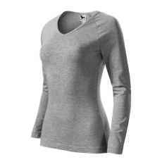 Malfini ADL127 ELEGANCE V-nyakú Női póló (sötétszürke, XL) Malfini