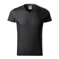 Malfini ADL146 SLIM FIT V-nyakú Férfi póló (ébenszürke, XL) Malfini