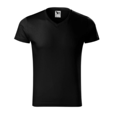 Malfini ADL146 SLIM FIT V-nyakú Férfi póló (fekete, 3XL) Malfini