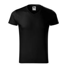 Malfini ADL146 SLIM FIT V-nyakú Férfi póló (fekete, XXL) Malfini munkaruha