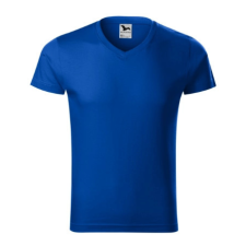 Malfini ADL146 SLIM FIT V-nyakú Férfi póló (királykék, L) Malfini munkaruha