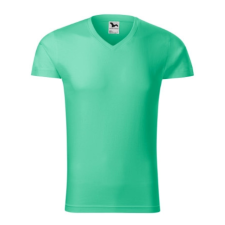 Malfini ADL146 SLIM FIT V-nyakú Férfi póló (menta, M) Malfini munkaruha