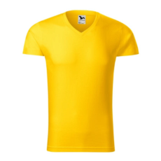 Malfini ADL146 SLIM FIT V-nyakú Férfi póló (sárga, XXL) Malfini