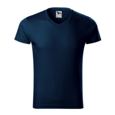 Malfini ADL146 SLIM FIT V-nyakú Férfi póló (tengerkék, L) Malfini