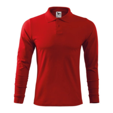 Malfini ADL211 SINGLE J. LS Férfi galléros hosszú ujjú póló (piros, XL) Malfini