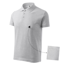 Malfini ADL212 COTTON Galléros férfi póló (világos szürke, 3XL) Malfini munkaruha