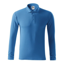 Malfini ADL221 PIQUE Galléros hosszú ujjú férfi póló (azúrkék, 3XL) Malfini munkaruha