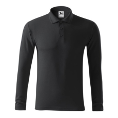 Malfini ADL221 PIQUE Galléros hosszú ujjú férfi póló (ébenszürke, 3XL) Malfini