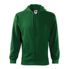 Malfini ADL410 TRENDY ZIPPER Cipzáros férfi pulóver (üvegzöld, M) Malfini munkaruha