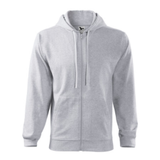 Malfini ADL410 TRENDY ZIPPER Cipzáros férfi pulóver (világos szürke, L) Malfini munkaruha